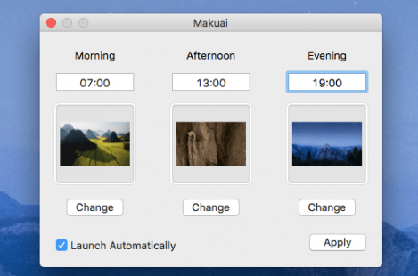 Mac OSXで時間帯・時刻で壁紙を変更するアプリ